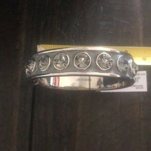 Gray bracelet with rhinestone